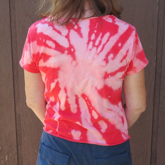 Wonder Woman Custom Bleach Crop Top sz M - Picture 3 of 6